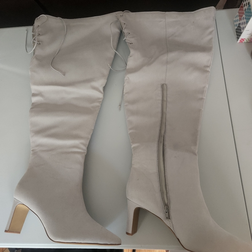 Fashion to figure thigh high boots size 12W